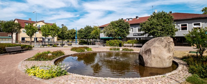Bild på torget i Mariannelund
