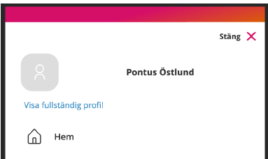 Tryck på visa fullständig profil