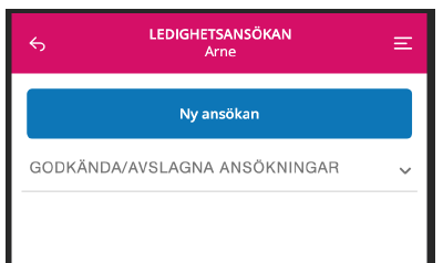 Ledighetsansökan ny ansökan