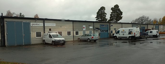 Fasaden på fastigheten Spindeln 7 i Eksjö.